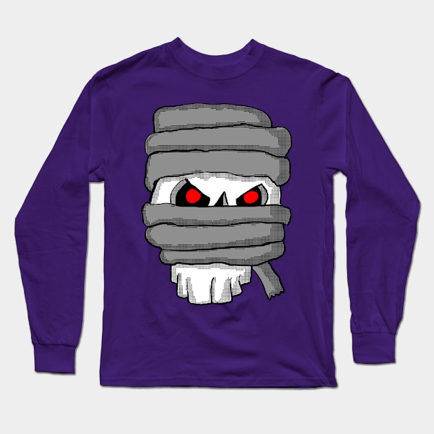 Cartoon Mummy head Long Sleeve T-Shirt by Eric03091978